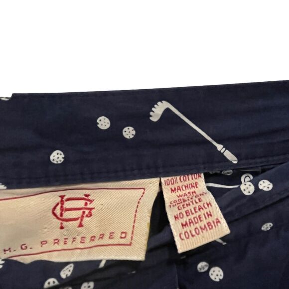 90s Golf Print Skirt Side Button Midi to Maxi Blue White Vintage SZ S 10 Cotton - Picture 9 of 15